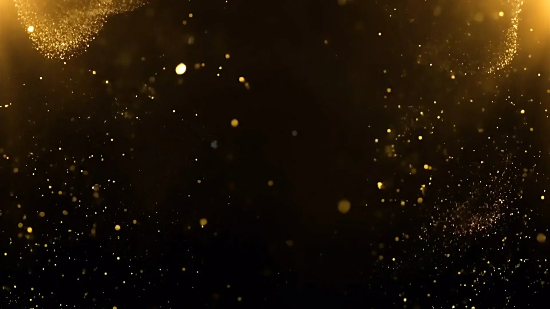 Golden Glitter Particles Overlay for Award Show Intros